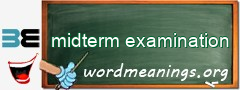 WordMeaning blackboard for midterm examination